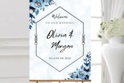 Personalised custom text Wedding Welcome Sign Modern Wedding Sign Wedding Names Sign Printed Sign