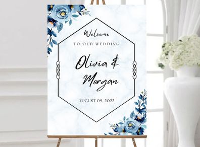 Personalised custom text Wedding Welcome Sign Modern Wedding Sign Wedding Names Sign Printed Sign
