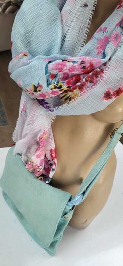 Acqua Azure Bag, Belt and Scarf Combo - All 3 Sold as 1.