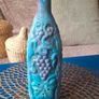 Hand Painted 3D Grape Bottle Decor Image 7