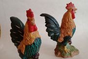 Vintage Hand Painted Plaster Corkerels x 2