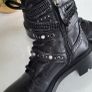 ZARA black studded strap chunky lace-up boots Sz 37 - Bnwot Rrp 69.99 Image 4