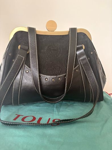 TOUS Black Leather Frame Bag  As New