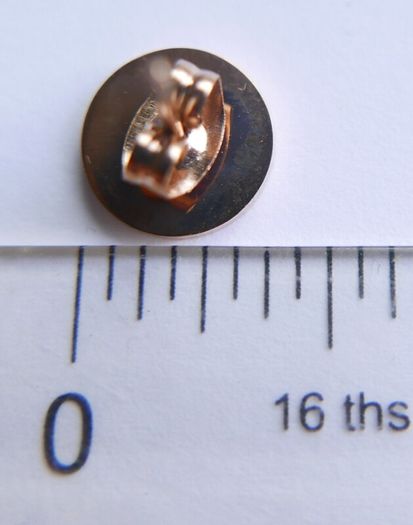 Tiffany & Co. 925 Sterling Silver Gold Plated Return to Tiffany Mini Round Tag Stud Earrings