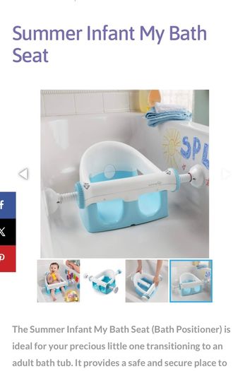 Baby bath seat