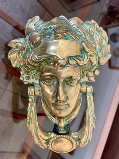 Early 20th Century Brass Athena Door Knocker