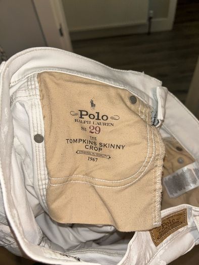 Polo Ralph Lauren White Printed Jeans