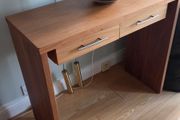 Solid Wood Console Hall Table with 2 Drawers
