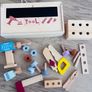 Wooden Pretend Play Toys Doctor's Set, Toolbox & Cleaning Set Image 2