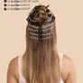 7pc Hair Extensions Set Black FREE POSTAGE Image 6