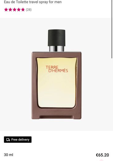 Hermes Terre D'Hermes EDT 30ml travel spray
