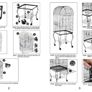 Large Parrot Cage Large Bird Aviary with Pedestal Wheels, with Open Skylight for Canary Parrot Wire Bird Cage (excluding toys) Image 3