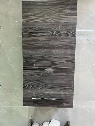 Ex Display Danish made Dansani Mido Pine Grey Wall Cabinet, wall Hung base unit , wooden tray & Laundry bag