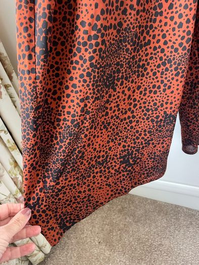 Bnwt primark animal print wide leg jumpsuit with wrap around detail size 12