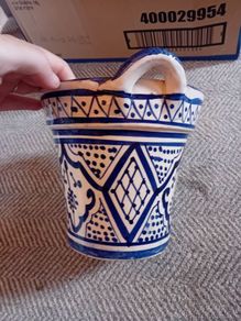 glazed terracotta wall planter