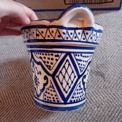 glazed terracotta wall planter
