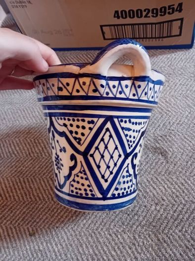 glazed terracotta wall planter