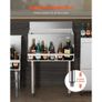 Commercial Ice Bin, 61.6 L Underbar Ice Bin, 24 x 24.2 x 37 in Stainless Steel Ice Chest with Sliding Lid Image 4