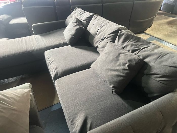 Grey corner sofa set L shaped