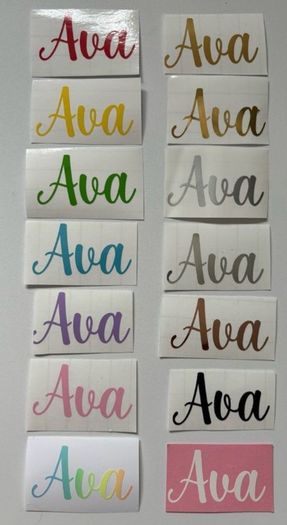 Personalised vinyl decal name stickers school lunchbox bottle notebook iPad