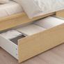 IKEA MALM double bed light oak veneer with full under-bed storage Image 2