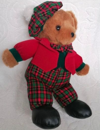 Rare Vintage Tartan Bear 1990