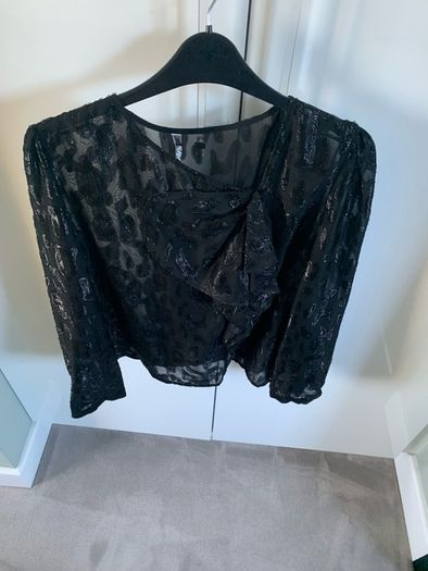 Zara black detailed top