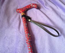Fancy Design Red Walking Stick