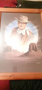 John Wayne Wooden Framed Picture