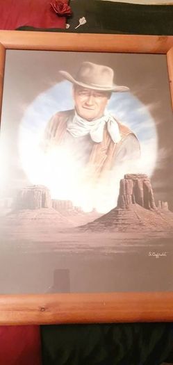 John Wayne Wooden Framed Picture