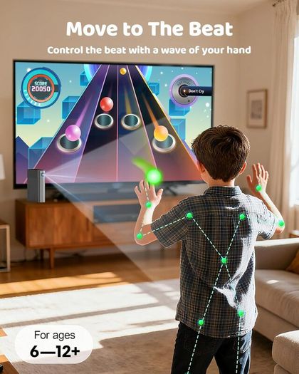 TV Game Console for Kids: AR Motion Sensing Plug and Play System for Indoor Exercise & Home Interactive