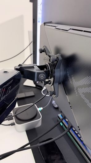 ASUS ROG Ergo Monitor Arm AAS01R (Mechanically Spring-Loaded, with Table Clamp & Screw Mounting, Rotation