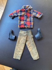 Vintage Action Man 1970s outfit shirt trousers boots