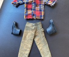 Vintage Action Man 1970s outfit shirt trousers boots