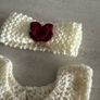 crochet baby dress headband and little socks Image 2