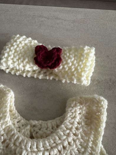 crochet baby dress headband and little socks