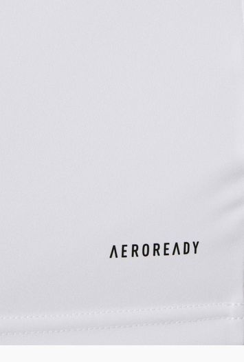 Adidas performance sports white tshirt and black shorts aeroready