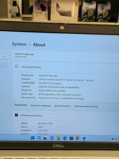 Dell Latitude 5420 Core i7 11th Gen 16GB RAM 512GB SSD 14 Inch Windows 11 Pro