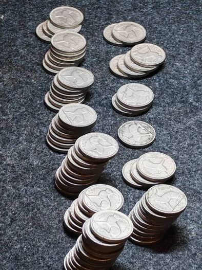 Huge Job Lot 75 Irish Threepence 1942 to 1968
