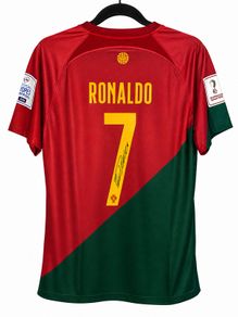 Signed Cristiano Ronaldo Portugal World Cup Jersey 2022 - New with COA