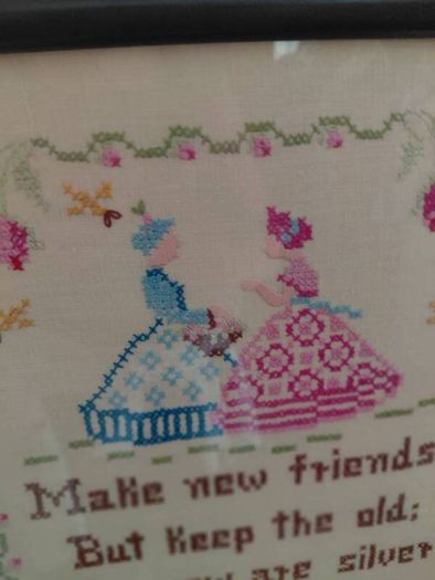 vintage cross stich picture