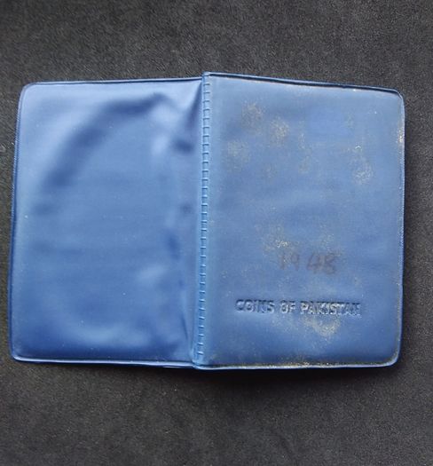 Rare Vintage 1948 Pakistan Mint Coin Set - Official Lahore Mint, Blue Wallet