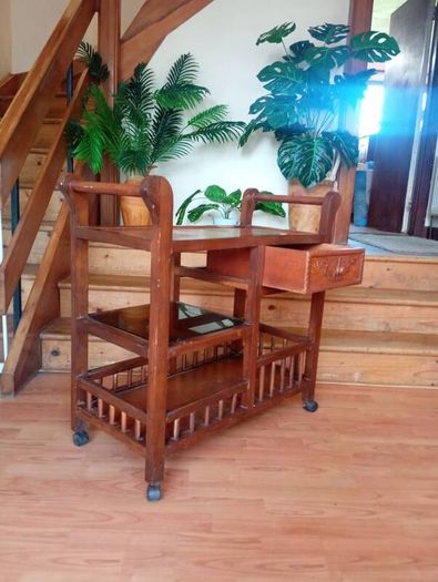 Wooden tea trolley / serving cart