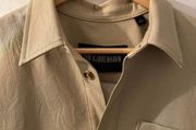 Designer leather look shirt