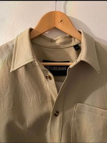 Designer leather look shirt