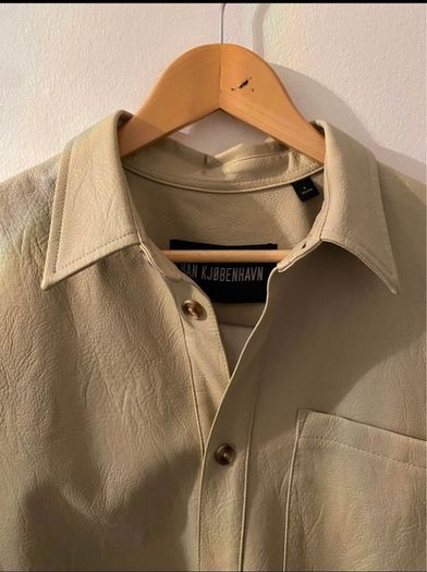 Designer leather look shirt