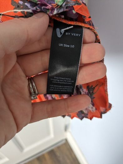 Orange Floral Top Size 10 (BNWT)