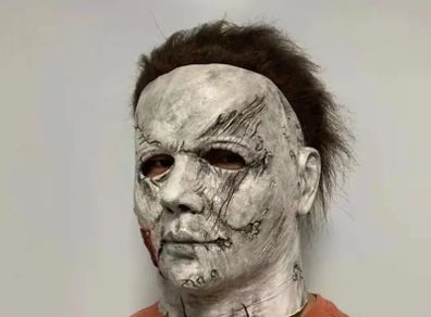 Michael Myers Halloween Horror latex mask with hair.