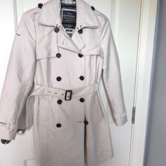Superdry Premium Trench Coat Cream Size XS EU 36