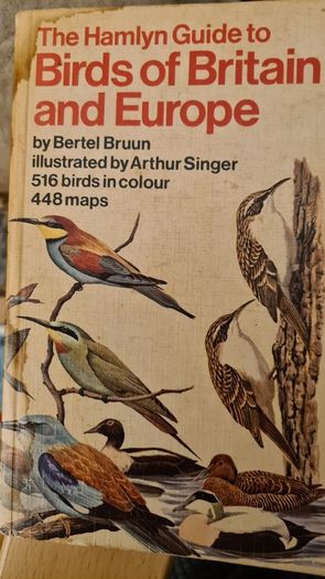 Birds Of Britain And Europe. The Hamlyn Guide. By Bertel Bruun. Illustrated By Arthur Singer. 516 Birds In Colour & 448 Maps. Paperback In FAIR CONDITION. 32..